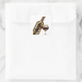 Kunst met vette zilveren sticker (Tas)