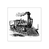 Kunst met Vintage treinen en sloopwerk Rubberstempel (Afrduk)