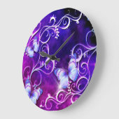 Kunst met vlinder 3 wandklokken en numerieke optie (Hoek)