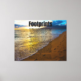 Kunst met voetafdruk Prayer Biblical Poem Canvas