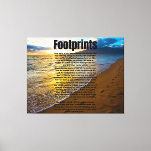 Kunst met voetafdruk Prayer Biblical Poem Canvas Afdruk