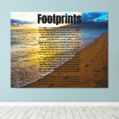 Kunst met voetafdruk Prayer Biblical Poem Canvas Afdruk (Insitu (Houten vloer))