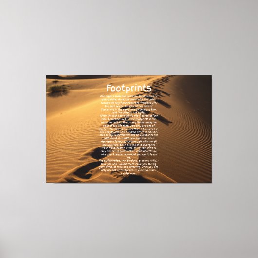 Kunst met voetafdruk Prayer Faith-gebaseerd Canvas (Voorkant)