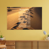 Kunst met voetafdruk Prayer Faith-gebaseerd Canvas (Insitu (Woonkamer))