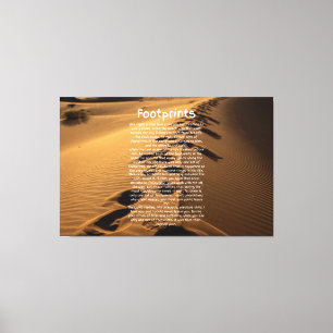Kunst met voetafdruk Prayer Faith-gebaseerd Canvas Afdruk