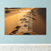 Kunst met voetafdruk Prayer Faith-gebaseerd Canvas Afdruk (Insitu (Houten vloer))
