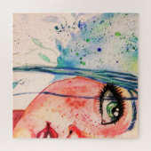 Kunst met Waterverf schilderen mooie meisjes Legpuzzel (Horizontaal)