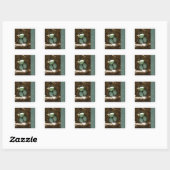 Kunst met Wisdom Vierkante Sticker (Vel)