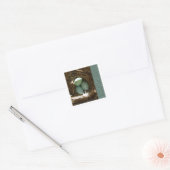 Kunst met Wisdom Vierkante Sticker (Envelop)