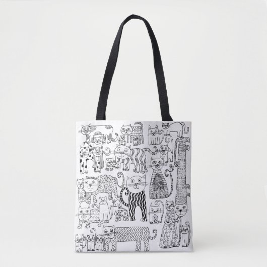 Kunst met witte en zwarte tinten tote bag (Voorkant)