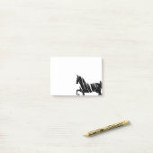 Kunst met zadelmakreel post-it® notes (Op bureau)