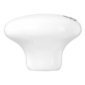 kunst met zwarte en witte krab keramische knop (Zijkant)