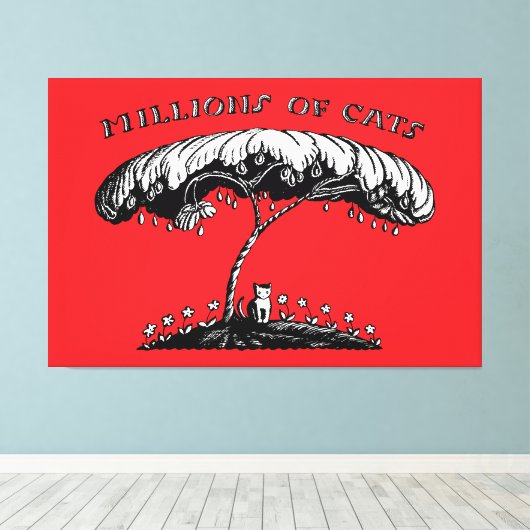 kunst Miljoenen katten Wanda Gag 1928 Canvas Afdruk (Insitu (Houten vloer))