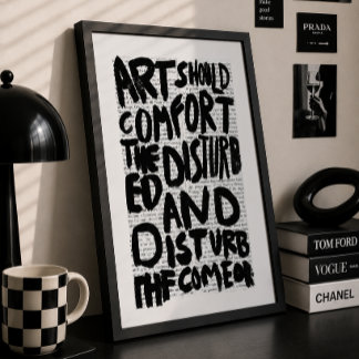 Kunst Moet Troosten Citaat Gen Z Typografie Poster
