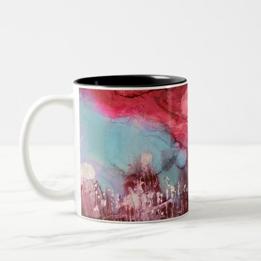 Kunst Mok met Red World Painting (Links)