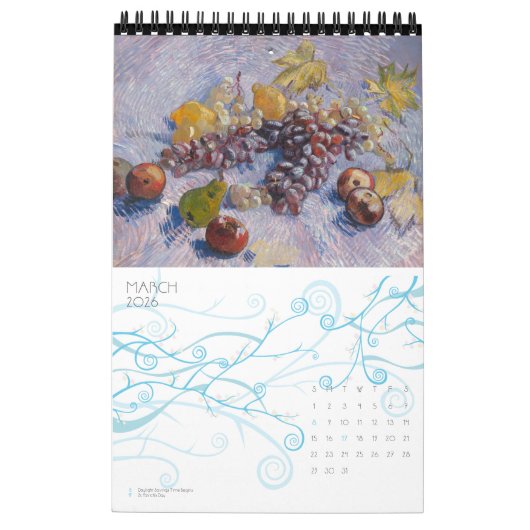  kunst Mooie olieverfschilderijen 2026 Muur Kalender (Mar 2026)