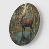  kunst Moose Boho Boho Bosgroen Grote Klok (Hoek)
