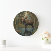  kunst Moose Boho Boho Bosgroen Grote Klok (Huis)