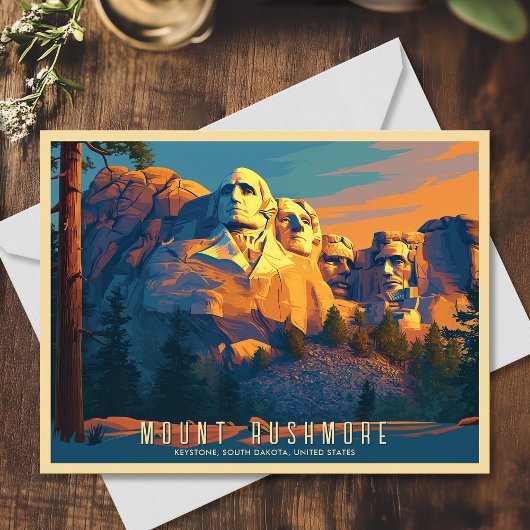 Kunst Mount Rushmore South Dakota USA Reizen Briefkaart