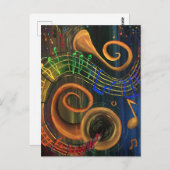 KUNST muziek Briefkaart (Voorkant / Achterkant)