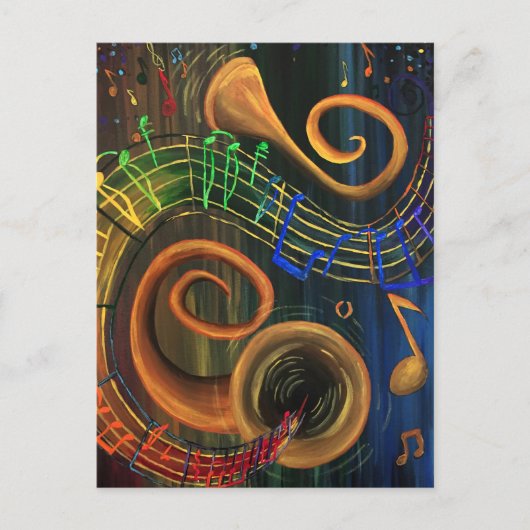 KUNST muziek Briefkaart (Voorkant)