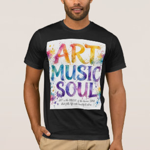 KUNST MUZIEK ZIEL - Kleurrijke Aquarel Kunstliefhe T-shirt