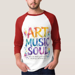 KUNST MUZIEK ZIEL - Kleurrijke Aquarel Kunstliefhe T-shirt