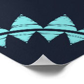 Kunst naadloos patroon. Folkmotief.  geometrie Poster (Hoek)