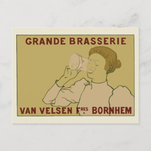 kunst Nieuw-Belgisch bier en Briefkaart