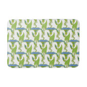 Kunst Nieuw blauw Ipomoea bloembehangsel vodder Badmat (Voorkant)