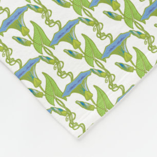 Kunst Nieuw blauw Ipomoea bloembehangsel vodder Fleece Deken