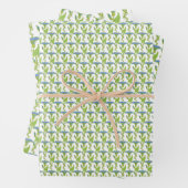 Kunst Nieuw blauw Ipomoea bloembehangsel vodder Inpakpapier Vel (In situ)