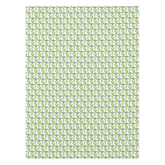 Kunst Nieuw blauw Ipomoea bloembehangsel vodder Tafelkleed (Voorkant)