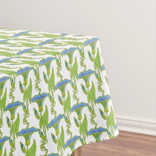 Kunst Nieuw blauw Ipomoea bloembehangsel vodder Tafelkleed (Voorbeeld)