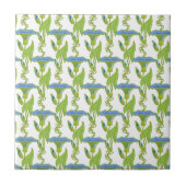 Kunst Nieuw blauw Ipomoea bloembehangsel vodder Tegeltje (Voorkant)