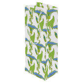 Kunst Nieuw blauw Ipomoea bloembehangsel vodder Wijn Cadeautas (Achterkant Gekanteld)