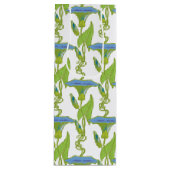 Kunst Nieuw blauw Ipomoea bloembehangsel vodder Wijn Cadeautas (Voorkant)