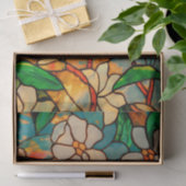 Kunst Nieuw-Floral Glas in lood Weefpapier Tissuepapier (Geschenk)