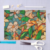 Kunst Nieuw-Floral Glas in lood Weefpapier Tissuepapier (Craft)