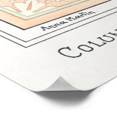 Kunst Nieuw floreel gekleurd glas en tegel Poster (Hoek)