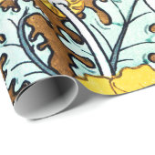 Kunst Nieuw  geel papies patroon Cadeaupapier (Rol Hoek)