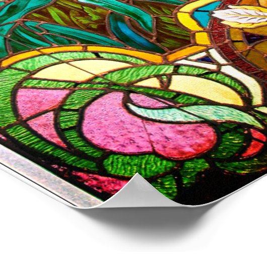 Kunst Nieuw gekleurd glas Poster (Hoek)