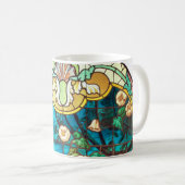 Kunst Nieuw gekleurd glas ziet er Victoriaans uit Koffiemok (Voorkant rechts)