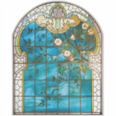 Kunst Nieuw gekleurd glas ziet er Victoriaans uit Sticker (Voorkant)