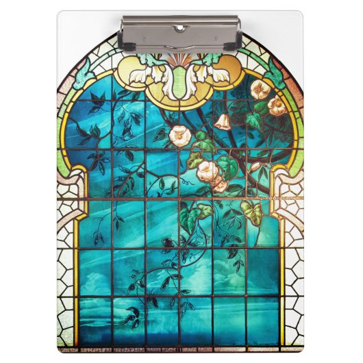 Kunst Nieuw gekleurd glazen raam Victoriaans Klembord (Voorkant)