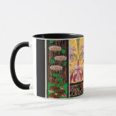 Kunst Nieuw-kolibrie- en bloemtegelpatroon Mok (Links)