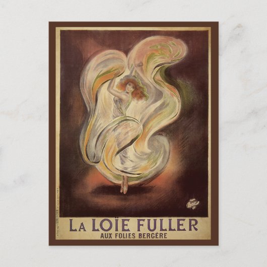  Kunst Nieuw, La Loie Fuller Modern Dancer Briefkaart (Voorkant)