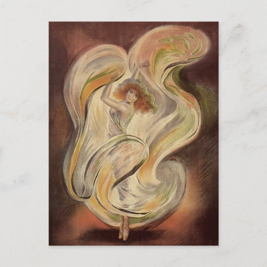 Kunst Nieuw, La Loie Fuller Modern Dancer Briefkaart (Voorkant)