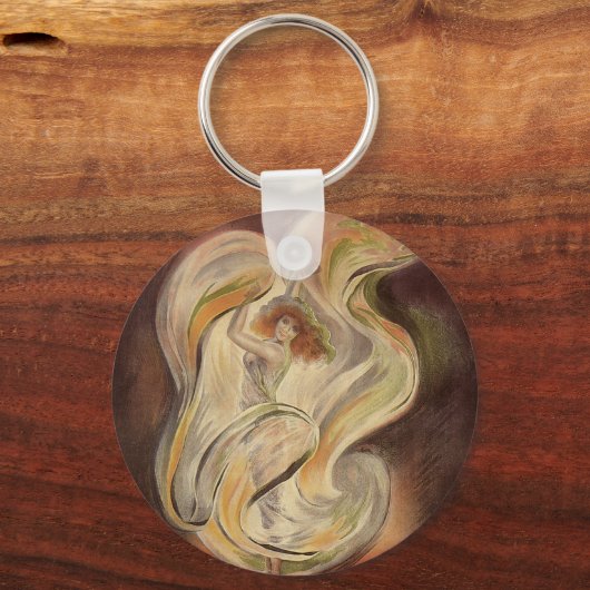  Kunst Nieuw, La Loie Fuller Modern Dancer Sleutelhanger (Achterkant)