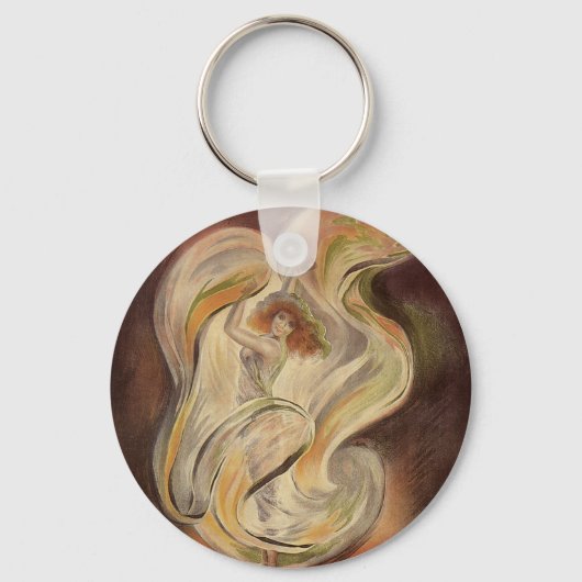 Kunst Nieuw, La Loie Fuller Modern Dancer Sleutelhanger (Achterkant)